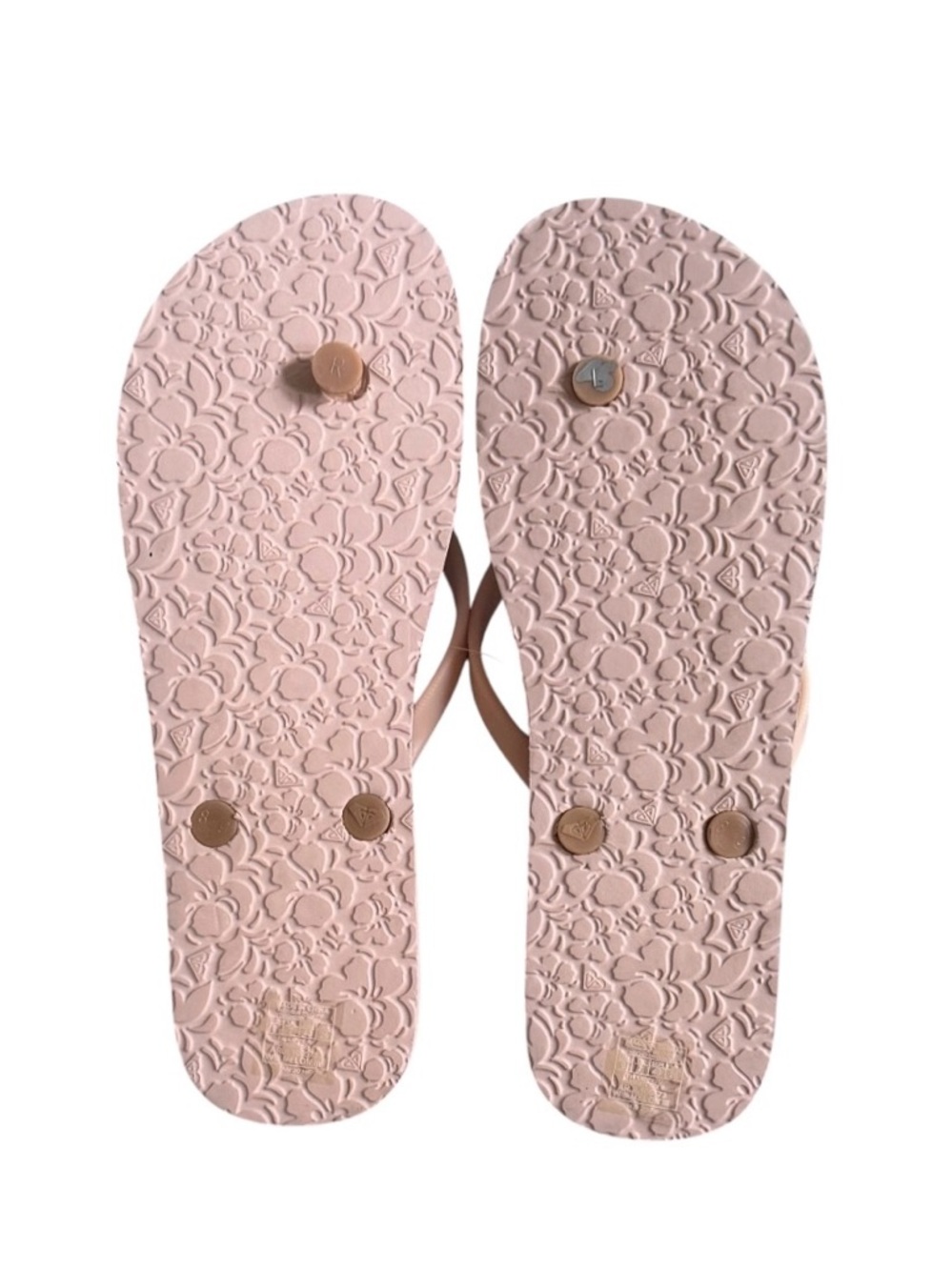 Roxy Melon III Pink Tropical Palm Flip Flops Size 9 - Picture 4 of 5